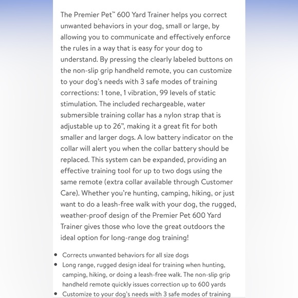 Premier Pet 600 Yard Remote Trainer - Picture 3 of 4